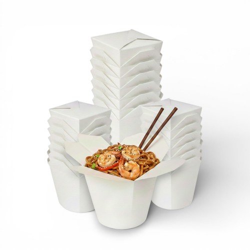 White noodle boxes 26oz round - white,