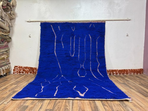 Deep blue moroccan berber - moroccan, rug