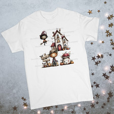 Spooky Lane Scarecrow Halloween Party Costume Child Kid's T-shirt Top, T-shirt