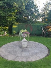 Old Stone Garden Urn On Plinth