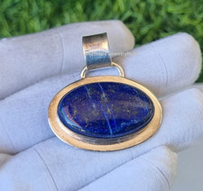 Afghan Lapis Lazuli Gemstone 925 Sterling Silver Handmade Perfect Pendant PG3236