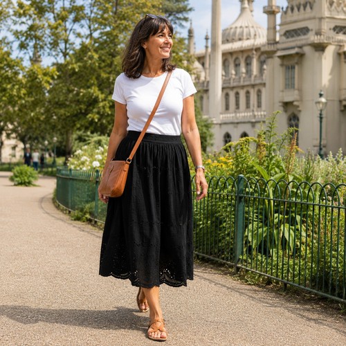 Vintage handmade midi skirt - vintage,