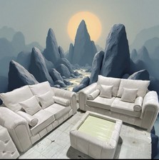 Luxury Cream Lily 3+2 Sofa Set