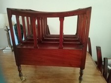 Lovely Antique Mahogany Canterbury Magazine Rack Excellent Condition 
