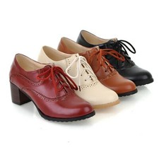 Ladies High Block Heels Lace