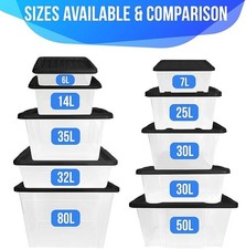 Clear plastic storage boxes - plastic,