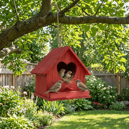 Handmade garden bird house - handmade,