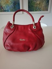 Vintage Valentina  Red Leather Handbag