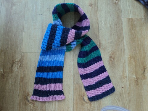 Hand knitted long - knitted, double