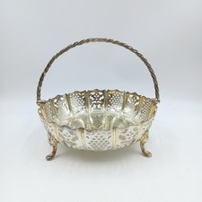 Antique Walker & Hall Silver Plated Fruit/Bread Handled Basket