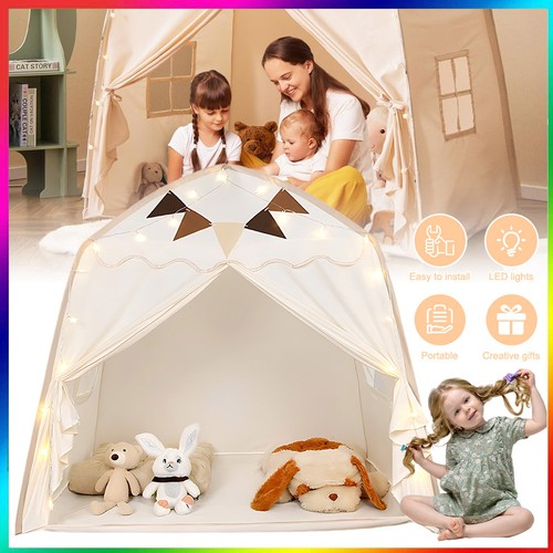 Kids play tent flags light - w/flags, &