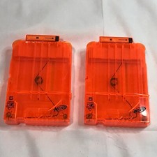 NERF  N- Strike Elite ORANGE MAGAZINE 2x 6 Bullets