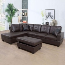 PICK UP Brown Faux Leather