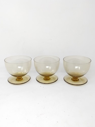 Set amber glass dessert - set, 3