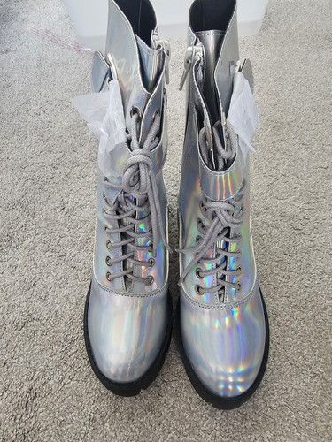 Chunky round toe holographic - round,