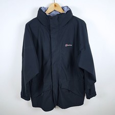 Berghaus UK 14 Navy Blue Rain Jacket Women's Gore-Tex Waterproof Stowaway Hood