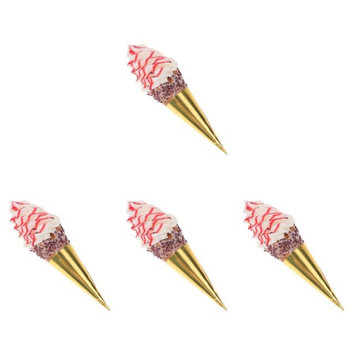 4pcs simulation ice cream cone - ice,