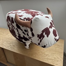 Highland Cow Horns Stool Seat Child Brown And Cream NORTHAMPTON COLLECTION 