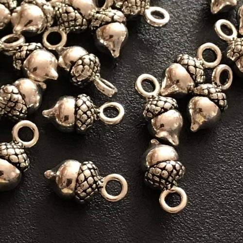 Tibetan silver charms pendants - silver,