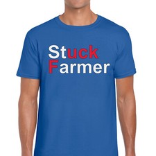 Stuck Farmer T-Shirt A F*ck Starmer Tee Funny Anti Labour T-Shirt Gift Xmas