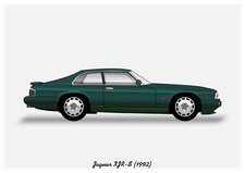 POSTER - JAGUAR XJR-S - (A4 A3 A2 sizes) Art Print Car RENDER XJS