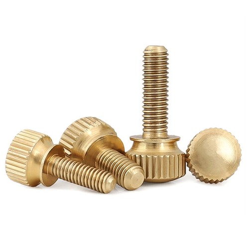 Brass knurled thumb screws - thumb,