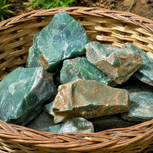 Natural green jade - jade, raw