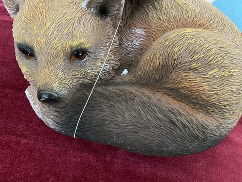Fox lying down resin garden - fox,