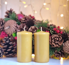 2 x Handmade 100% Pure Beeswax