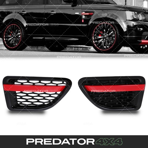 Black red front wing side - black,