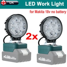 2PCS For Makita 18V Li-Ion LED Work Light Workshop Camping Flashlights Torch