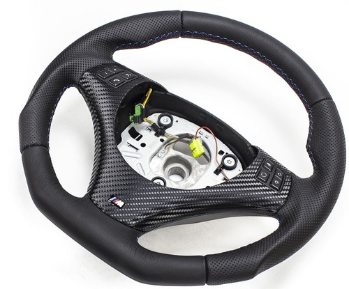 Flat leather steering - steering, wheel