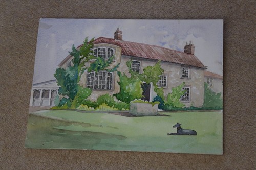 Original water colour country - original,