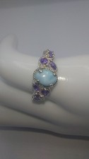 Vintage silver larimar and - silver,,