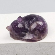 Crystal Sleeping Cat Figurines