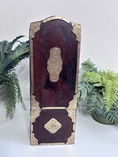 Vintage Wooden Carved Brass