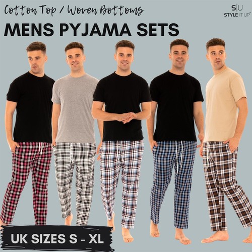 Mens woven pyjamas - cotton, pj