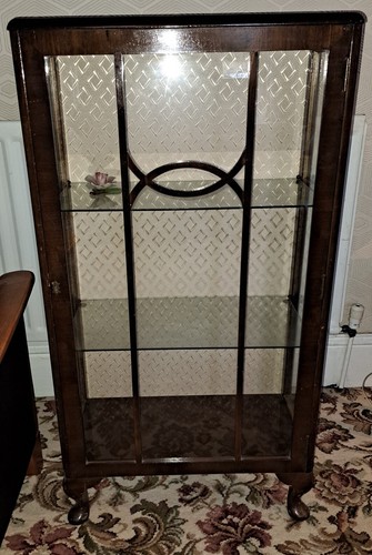 Mahogany display cabinet used - display,