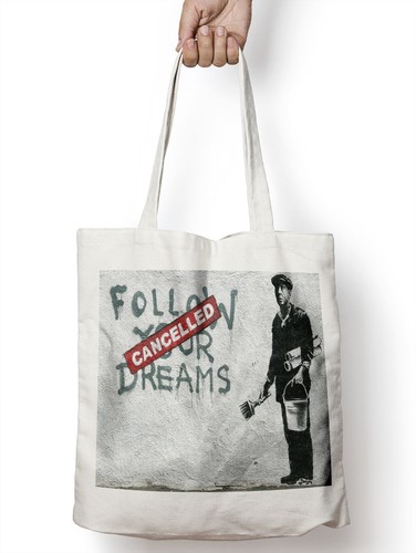 Banksy follow your dreams tote - follow,