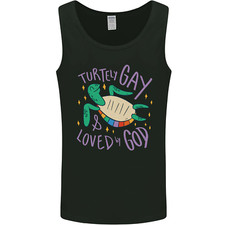 LGBT Turtle Loved By God Gay Pride Mens Vest Tank Top