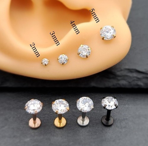Simple earring flat labret - flat,