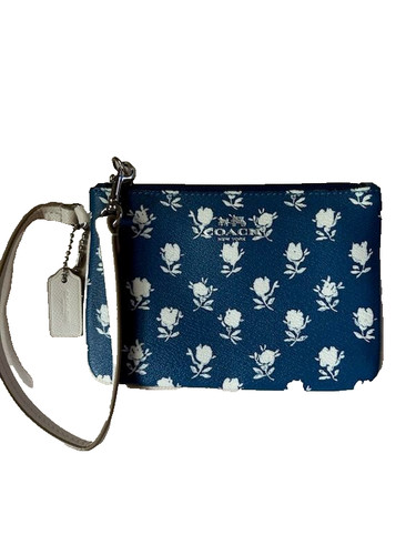 Coach wristlet blue with - coach,