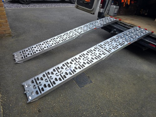 Folding aluminium ramps - aluminium, 340kg