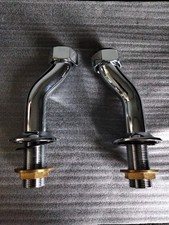 Bath Shower Mixer Traditional Offset Leg Set  Chrome 1" FI Bsp Thread Pre Owned