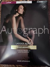 M & S  New - Autograph 10 denier tights - size Large -  ladder resist