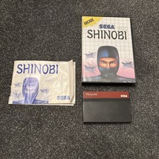 Shinobi Arcade Game Sega Master System PAL Retro Boxed Vintage Classic Game
