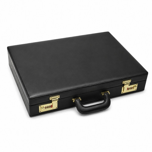 Black leather masonic regalia - black,