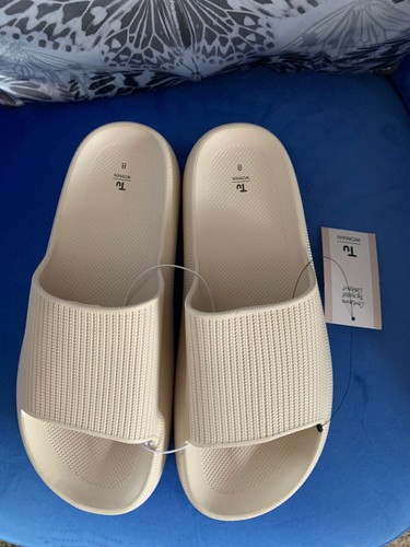 Bnwt stone sliders sandals - sliders,