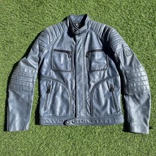 Belstaff Weybridge leather jacket Rare Faded Navy  Medium rrp £1295 Uk38/it48..