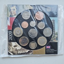 ROYAL MINT 2009 UK BU COIN COLLECTION inc KEW GARDENS 50p - SEALED NEVER OPENED